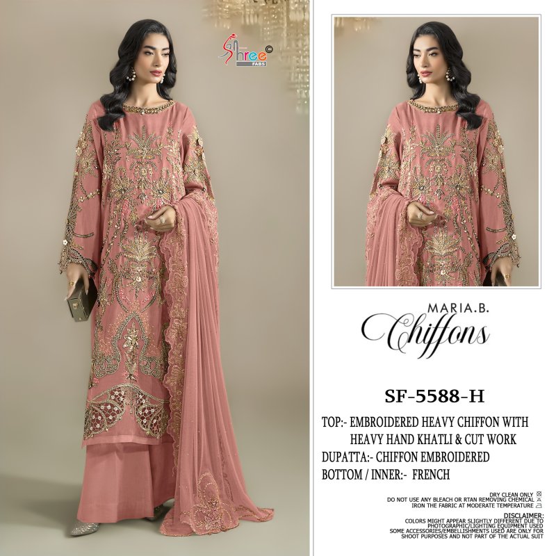 Sf 5588 E To H By Shree Chiffon Pakistani Salwar Suits 